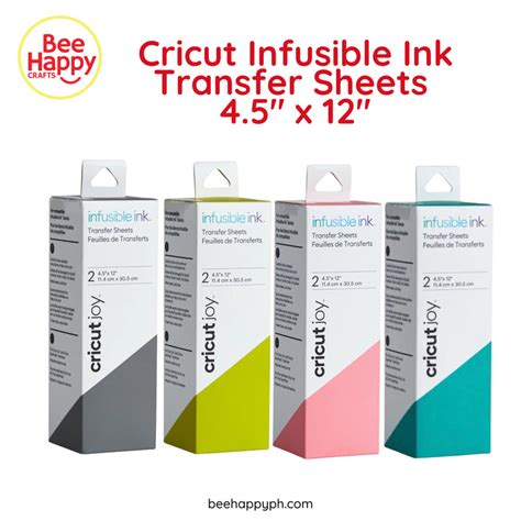 Cricut Infusible Ink Transfer Sheets 4-pack (Steel plate); Produces stunning, vibrant, professional, and permanent heat transfers; Requires compatible Infusible Ink blank (sold separately) and Cricut EasyPress™ 2 or heat press that reaches 400°F (205°C); Transferred inks never flake, peel, crack or wrinkle